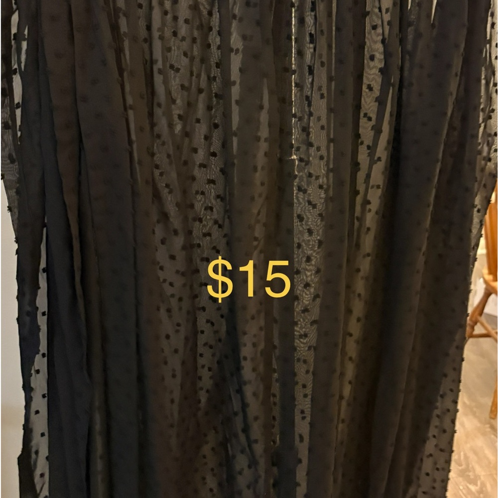 Maurices Black Sheer Polka Dot Skirt